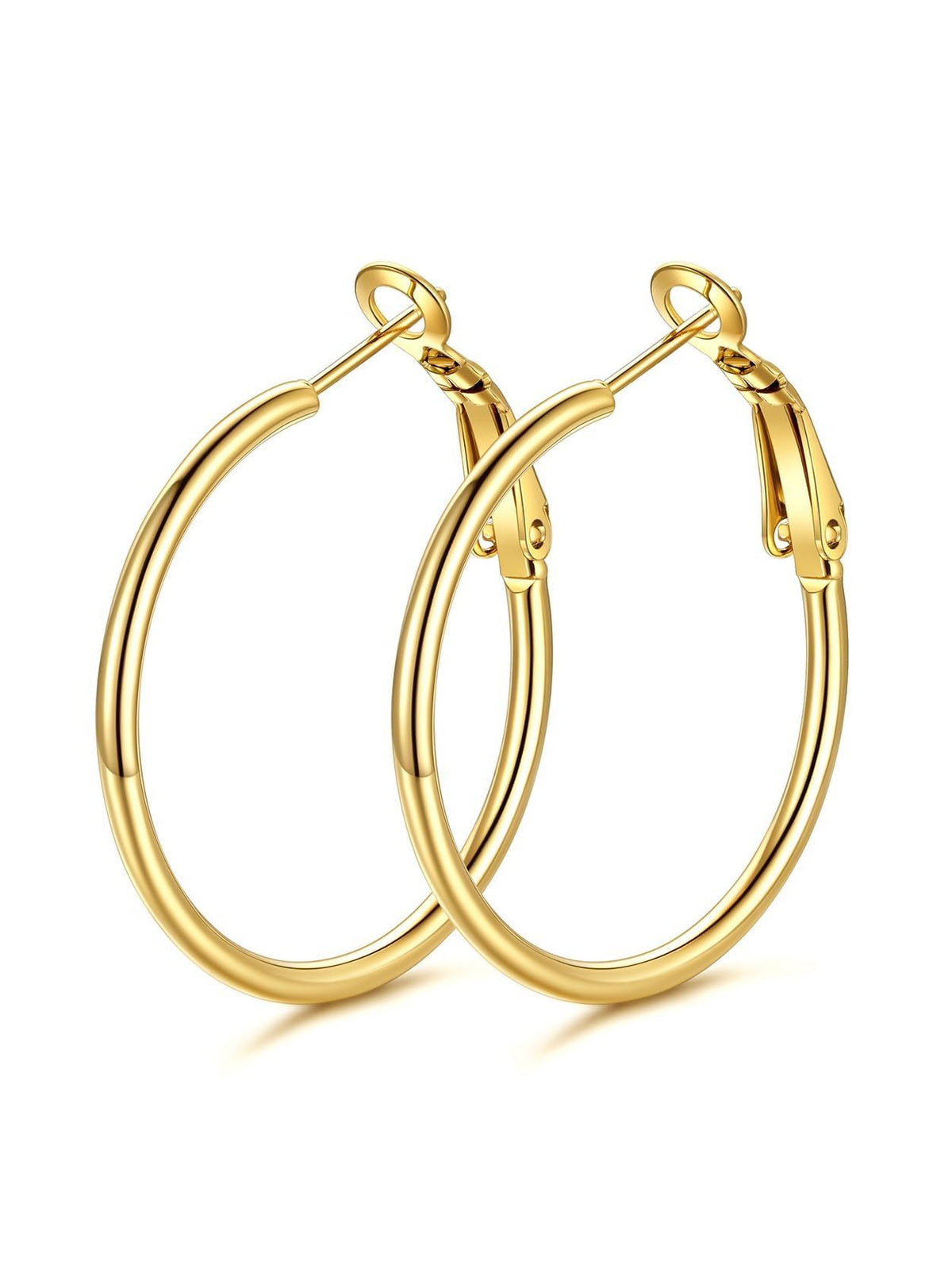14K Gold-Plated Thin Small Hoops