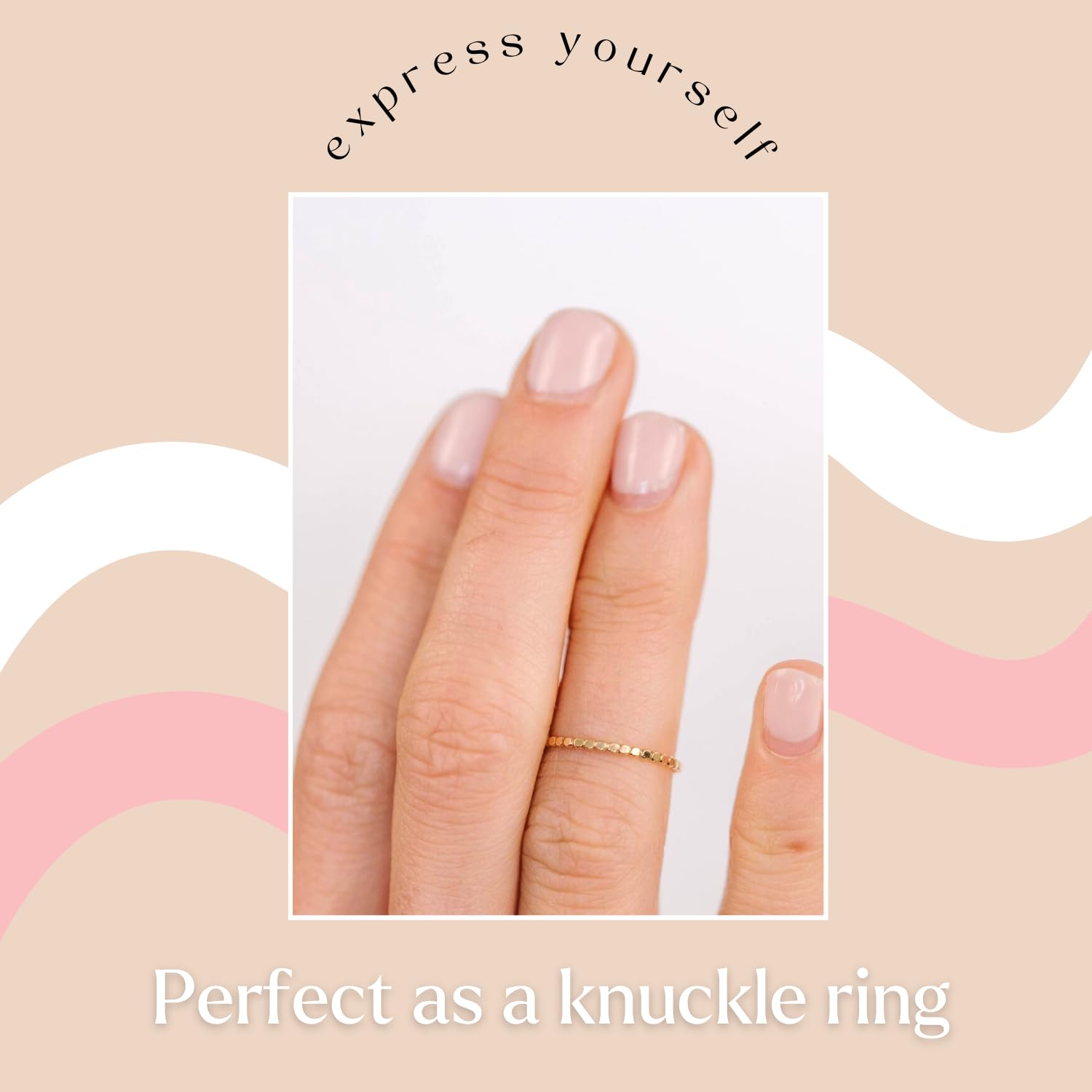 14K Gold Dainty Stacking Ring