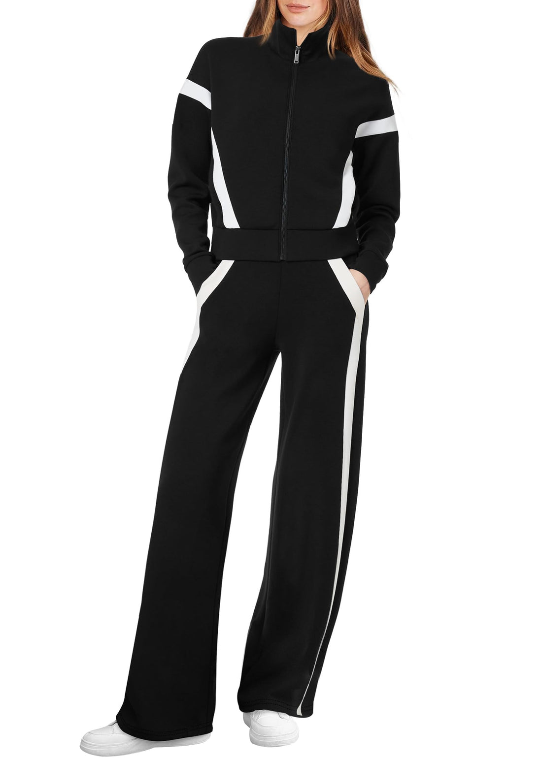 Zip-Up Sweatsuit Set (Set of 2)