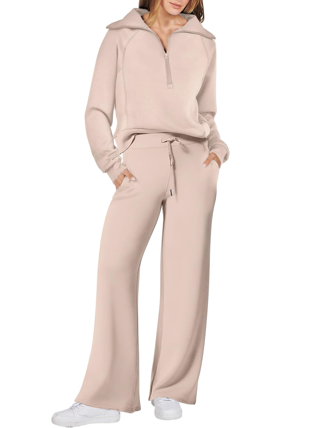 Half-Zip Sweatshirt & Pants Set