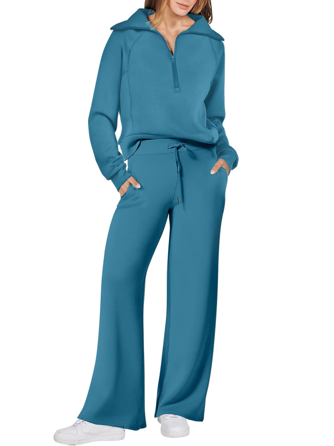 Half-Zip Sweatshirt & Pant Set