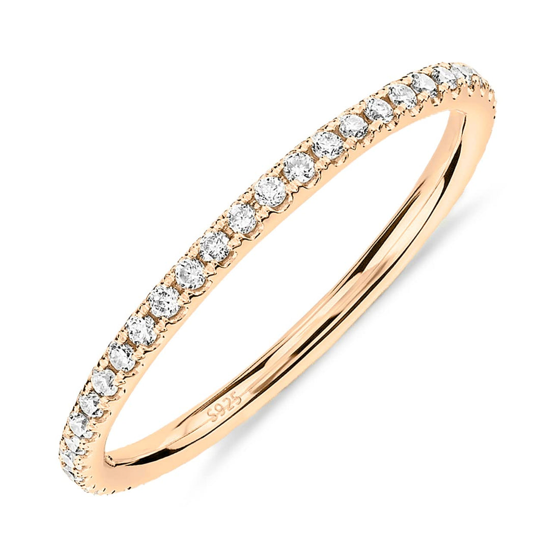 14K Gold-Plated Stackable CZ Ring