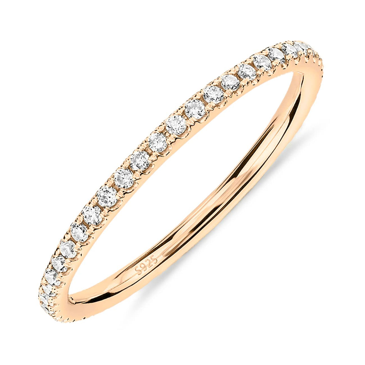 14K Gold-Plated Stackable CZ Ring