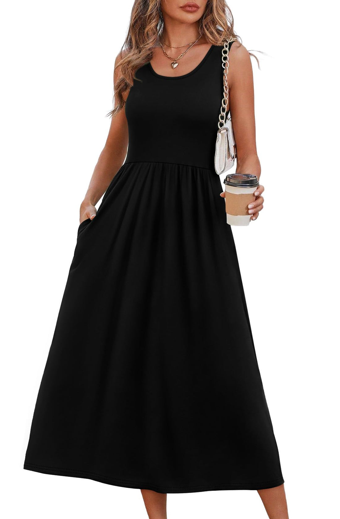 Flowy Sleeveless Midi Dress