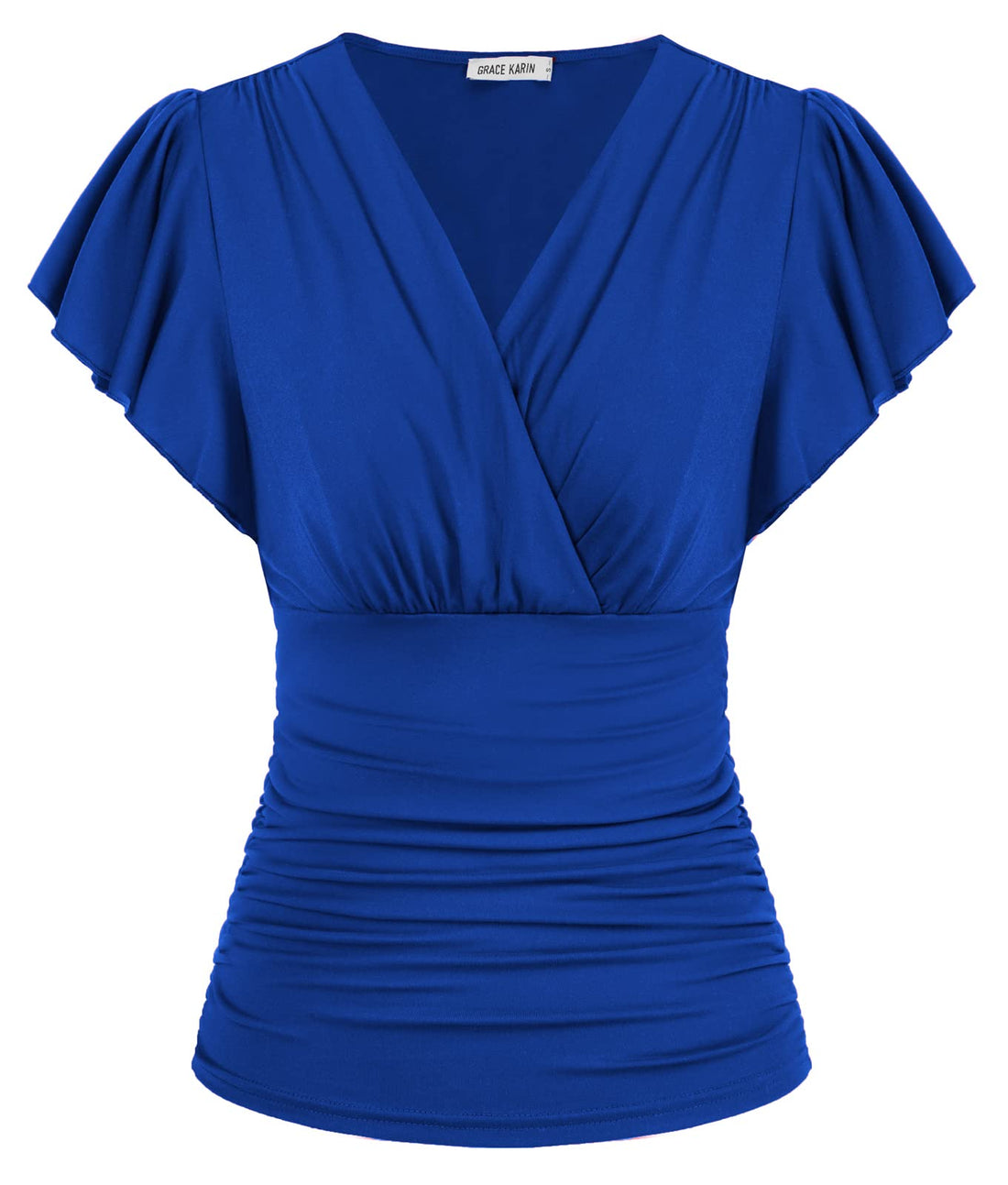 Ruffle Sleeve Wrap Blouse