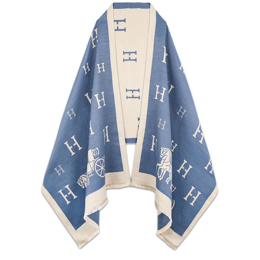 Silky Open-Front Poncho Cape