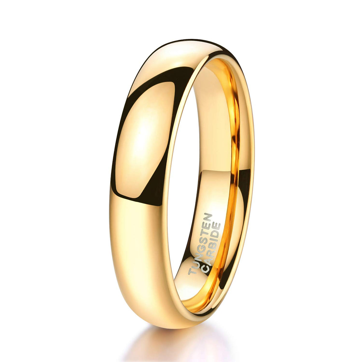 24K Gold-Plated Tungsten Wedding Band