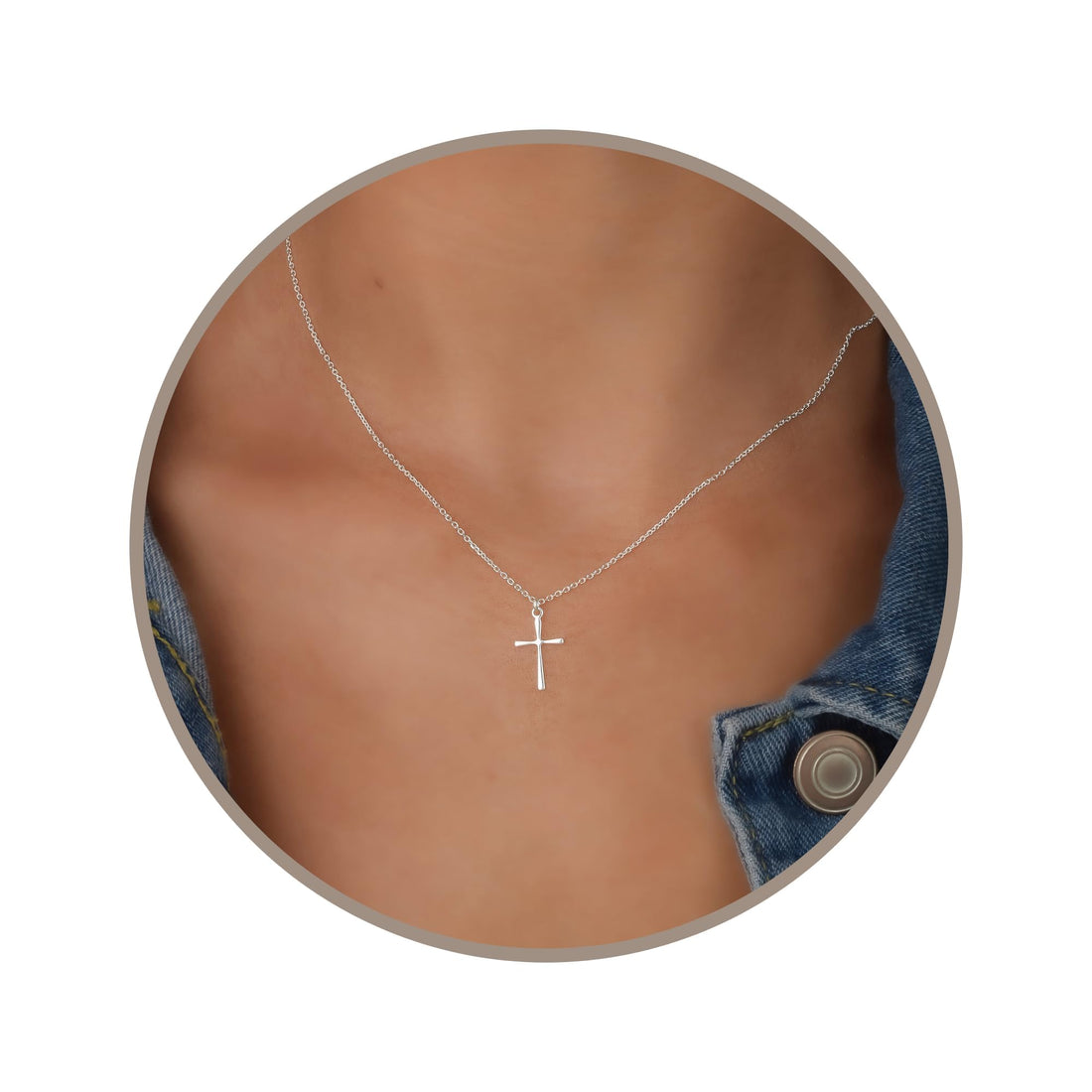 Silver Cross Pendant Necklace