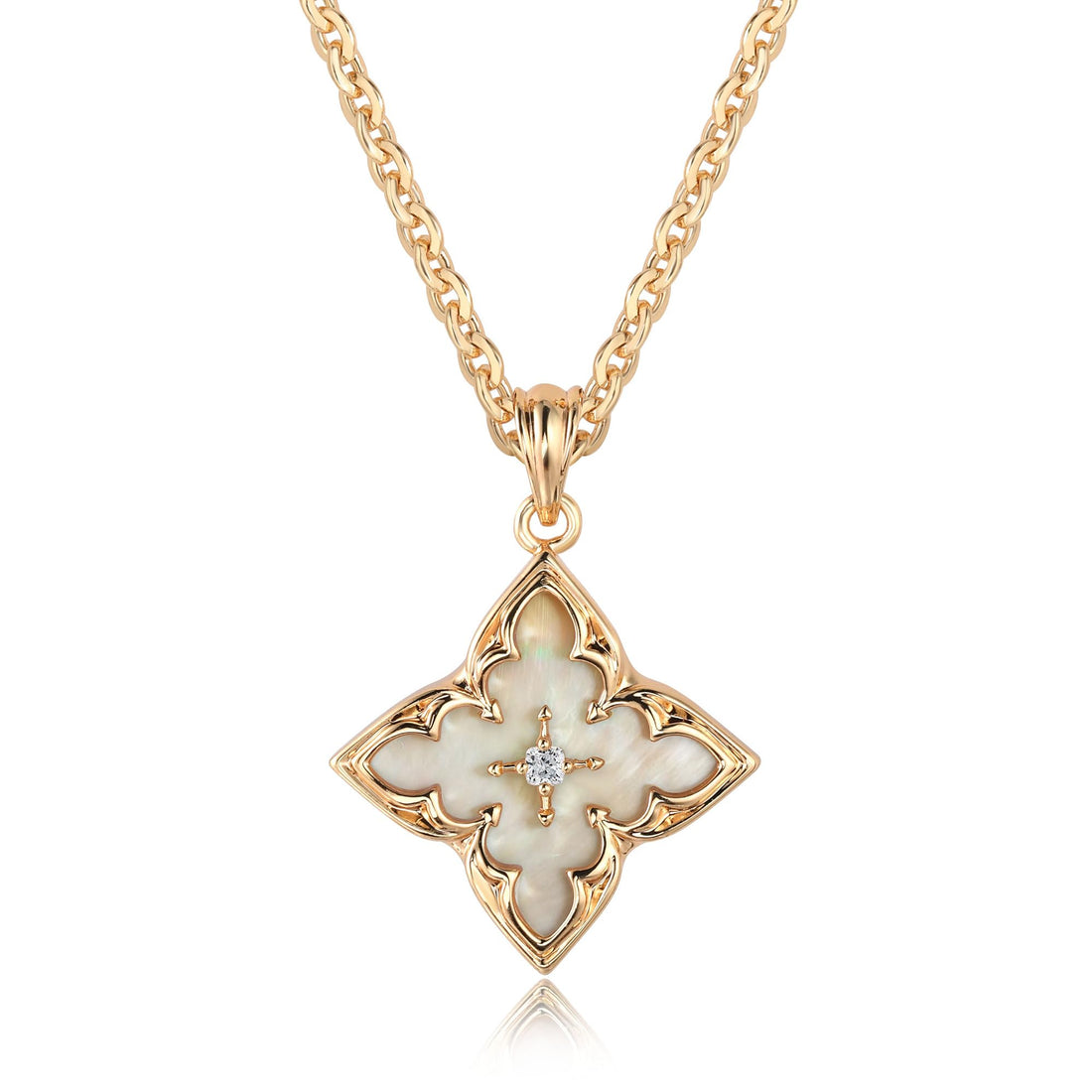 Gold-Plated Clover Necklace