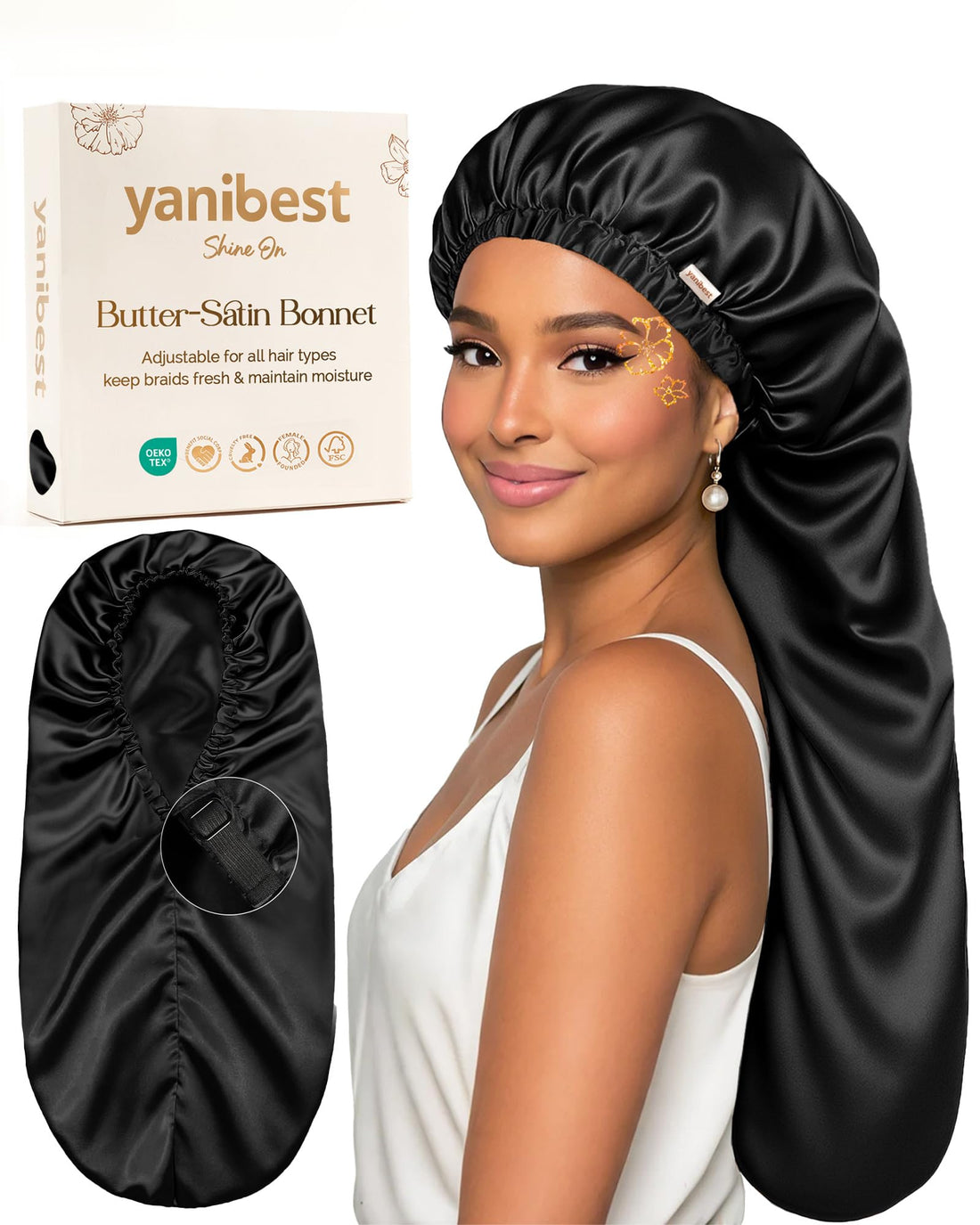 Extra Long Satin Bonnet