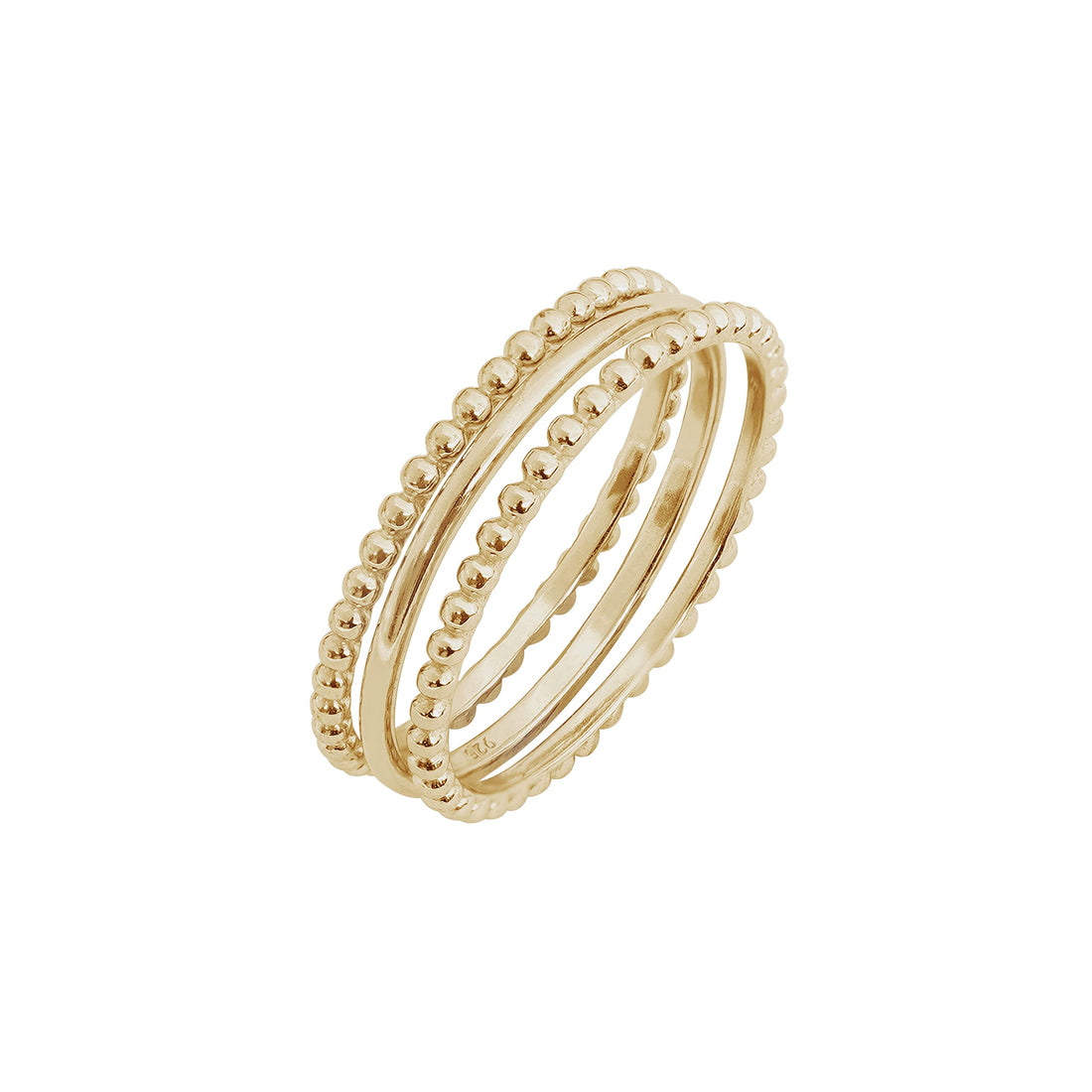 Gold-Plated Stacking Ring Set