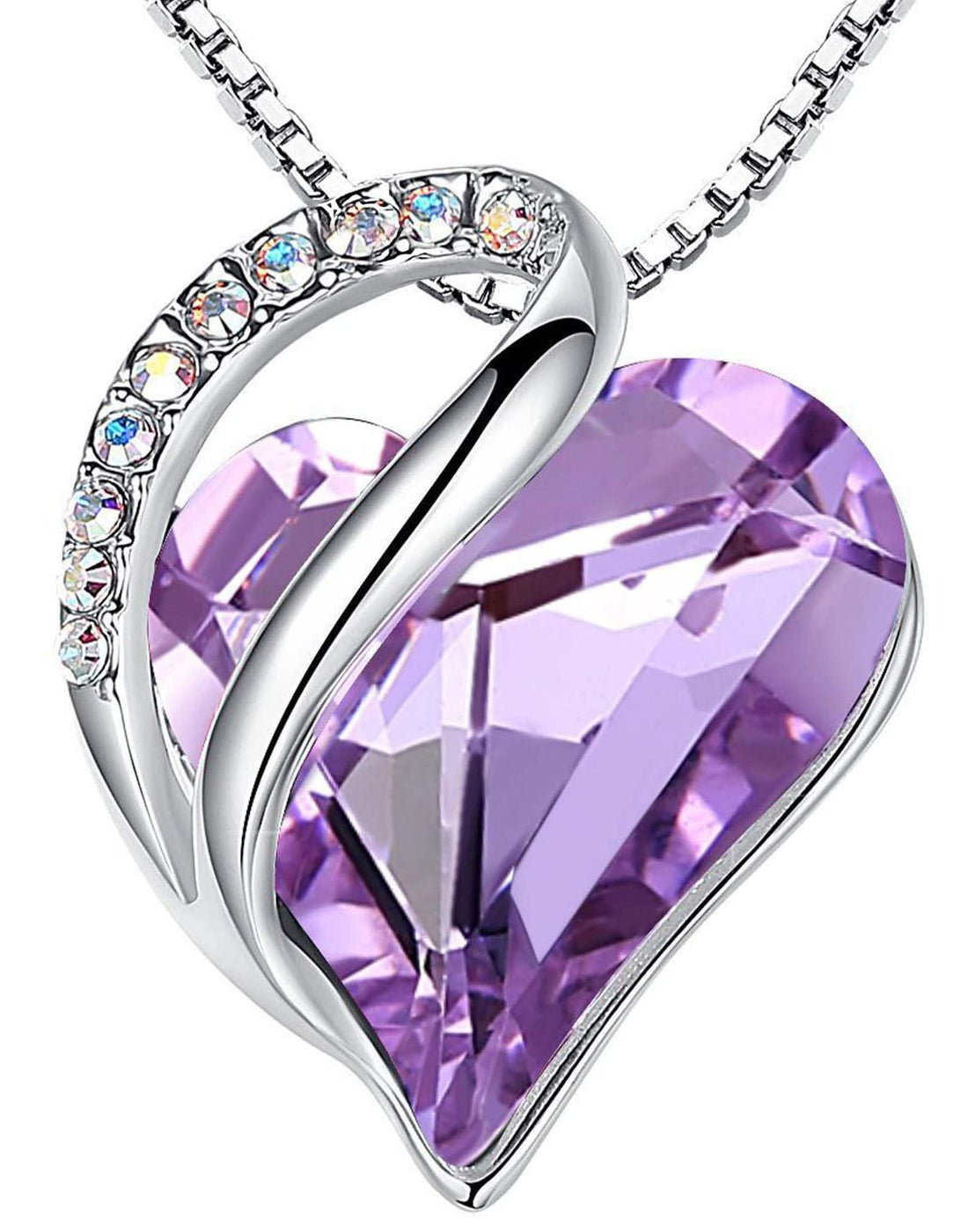 Infinity Birthstone Heart Pendant