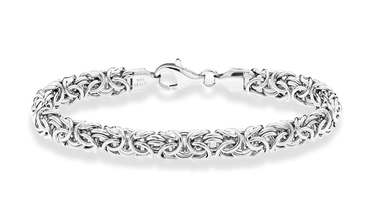 925 Sterling Silver Byzantine Bracelet