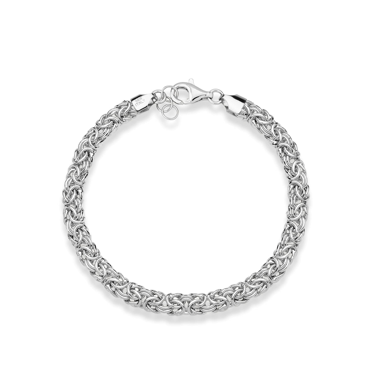 925 Sterling Silver Byzantine Bracelet