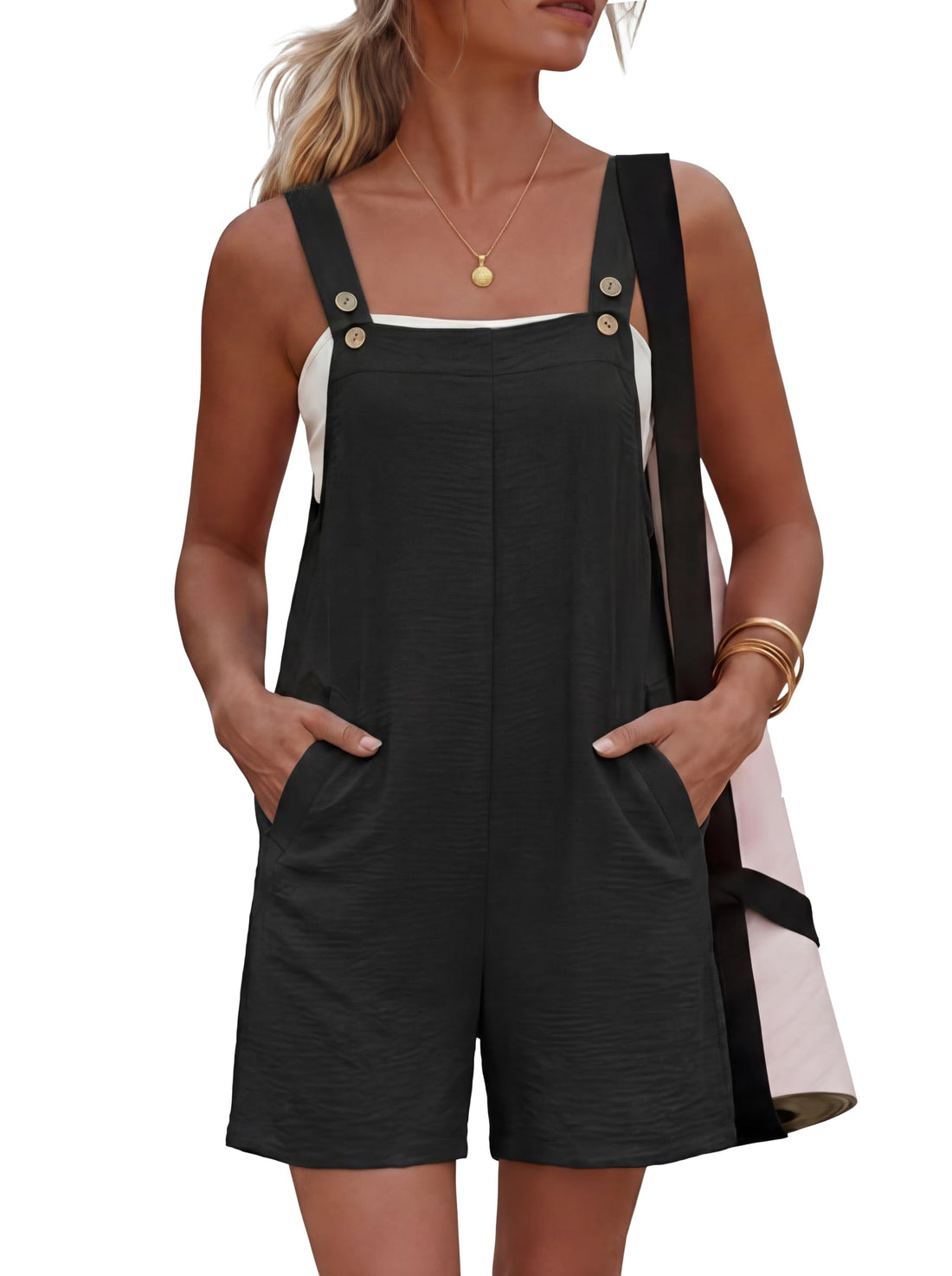 Adjustable Overall Romper