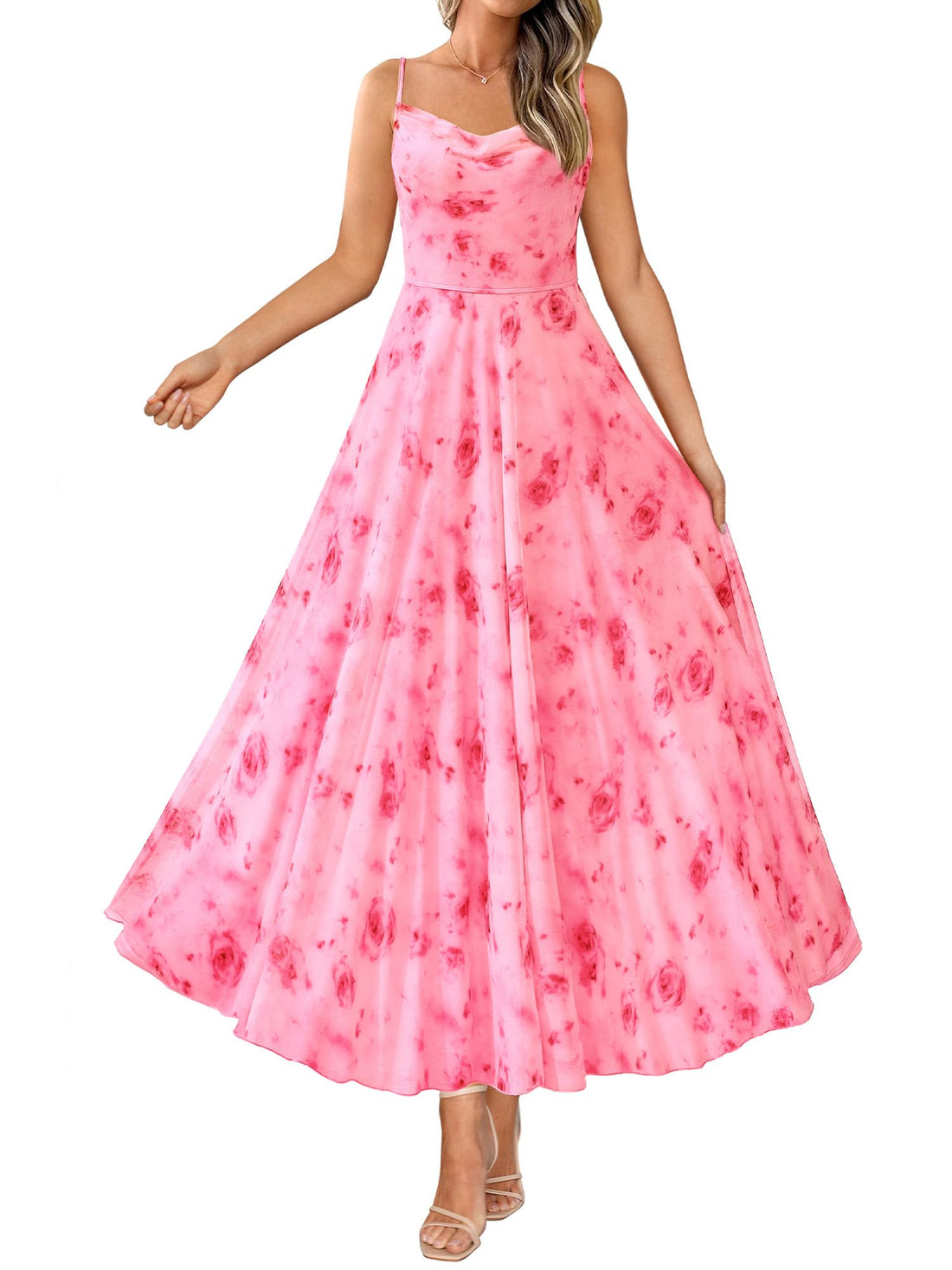 Floral Spaghetti Strap Maxi Dress