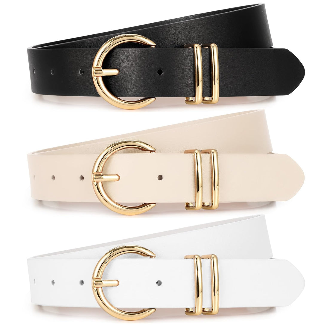 Leather Waist Belt (Set of 3)