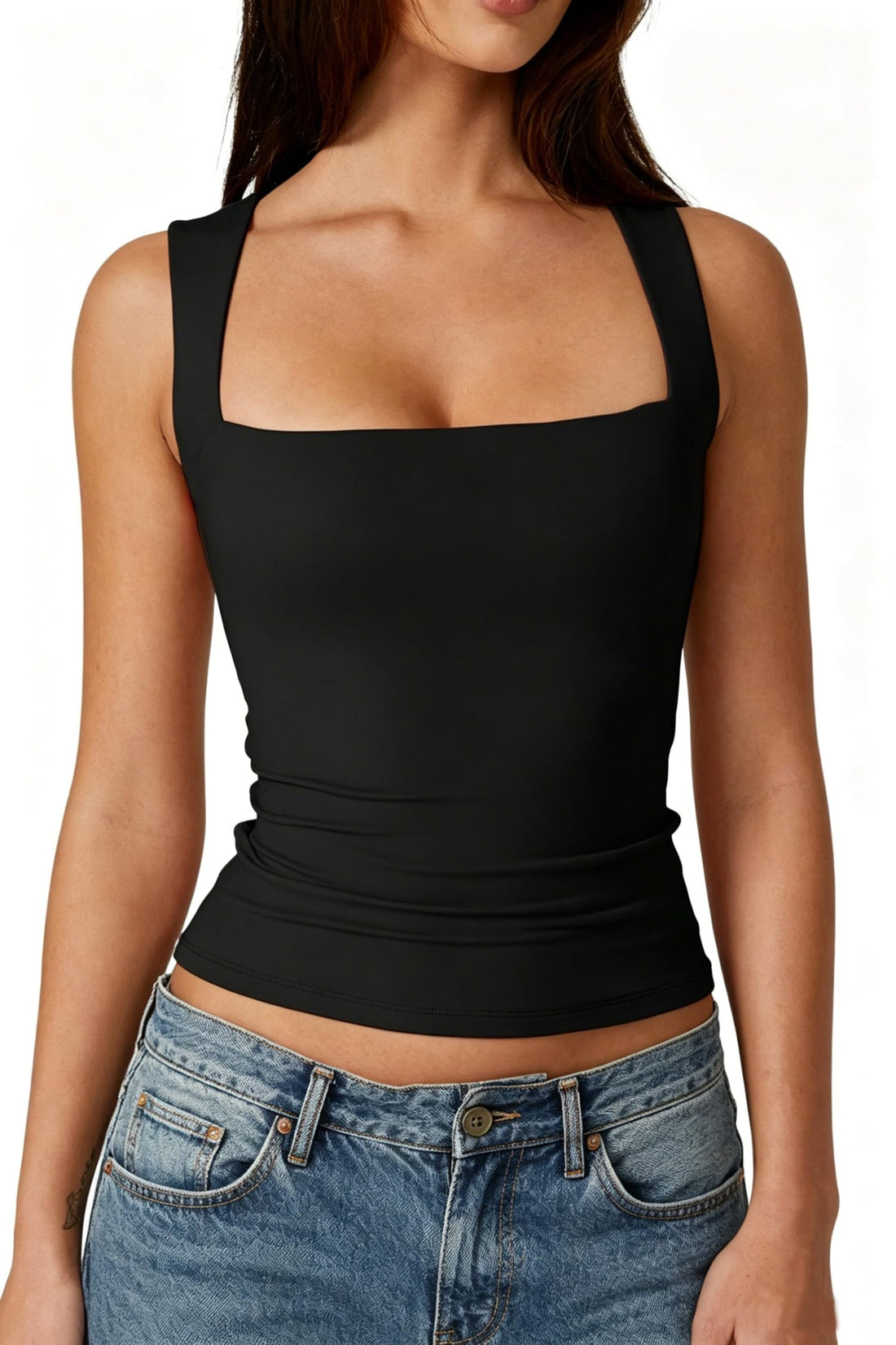 Square-Neck Tank Top