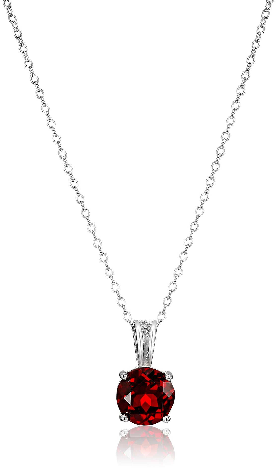 Sterling Silver Garnet Pendant