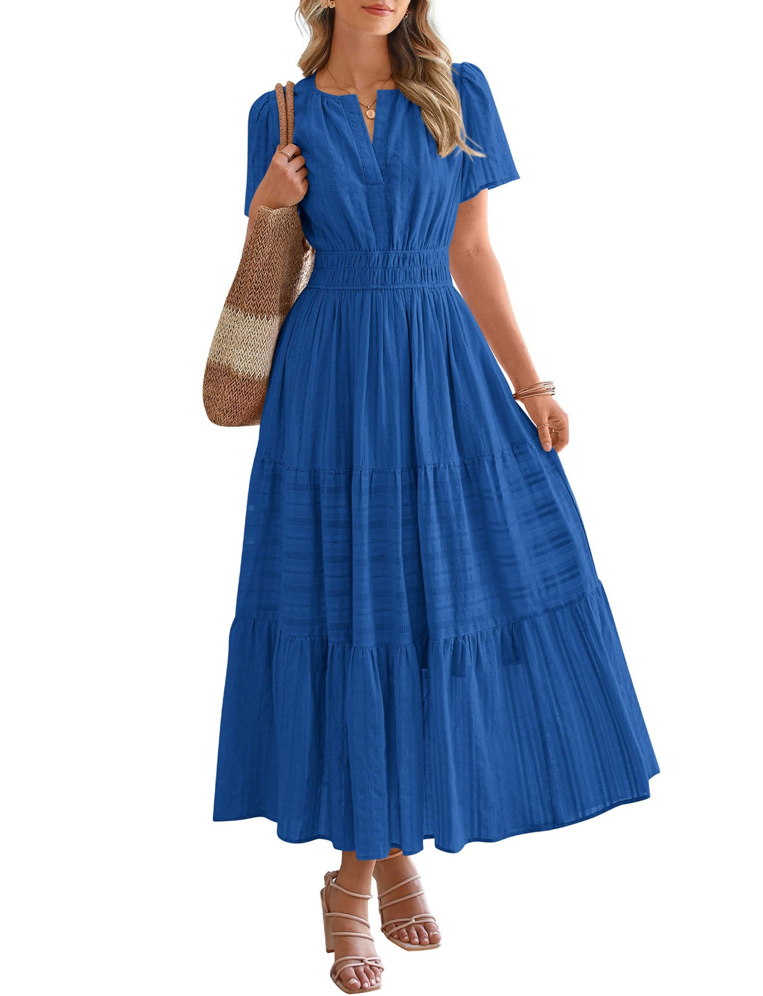 Boho V-Neck Maxi Dress