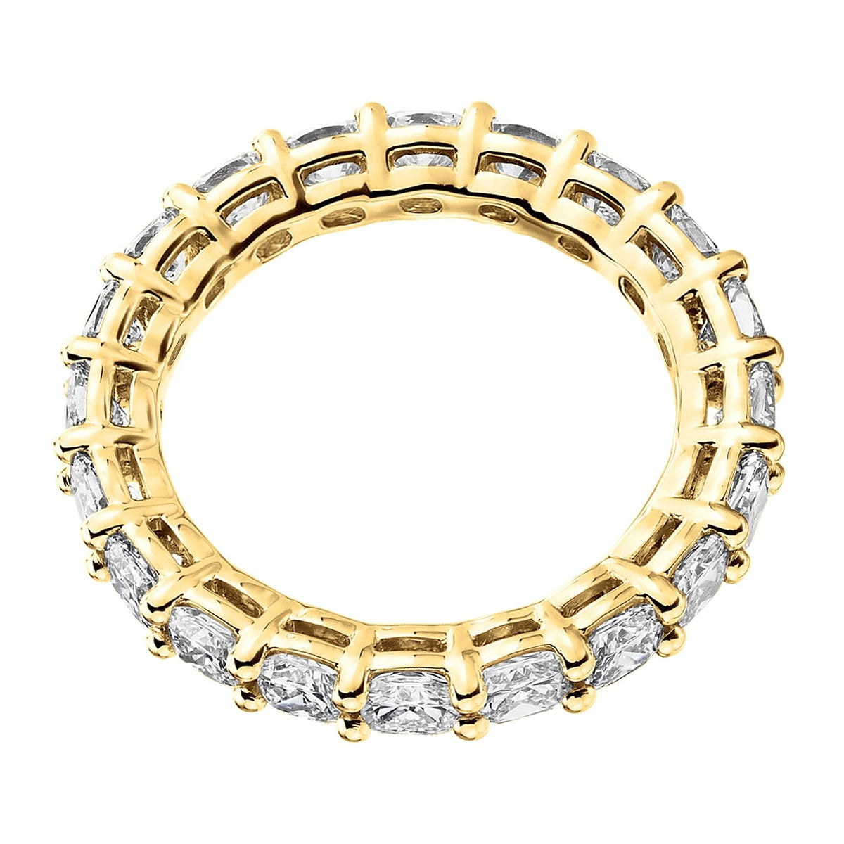 14K Gold-Plated Square-Cut CZ Band