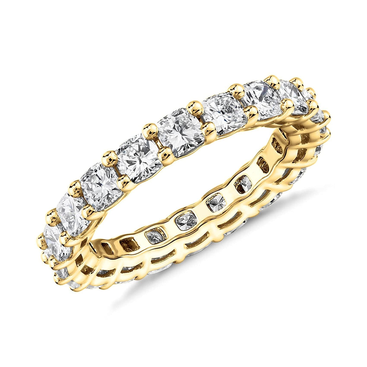 14K Gold-Plated Square-Cut CZ Band