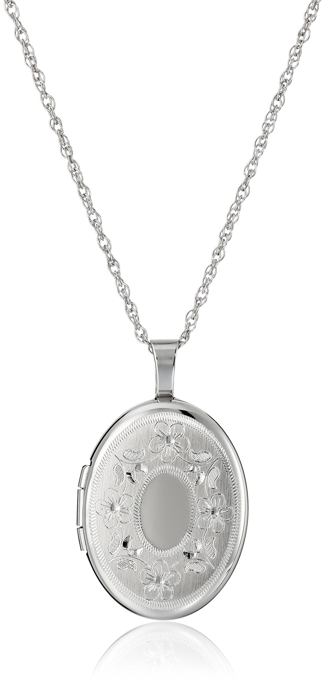 Sterling Silver Oval Locket Necklace