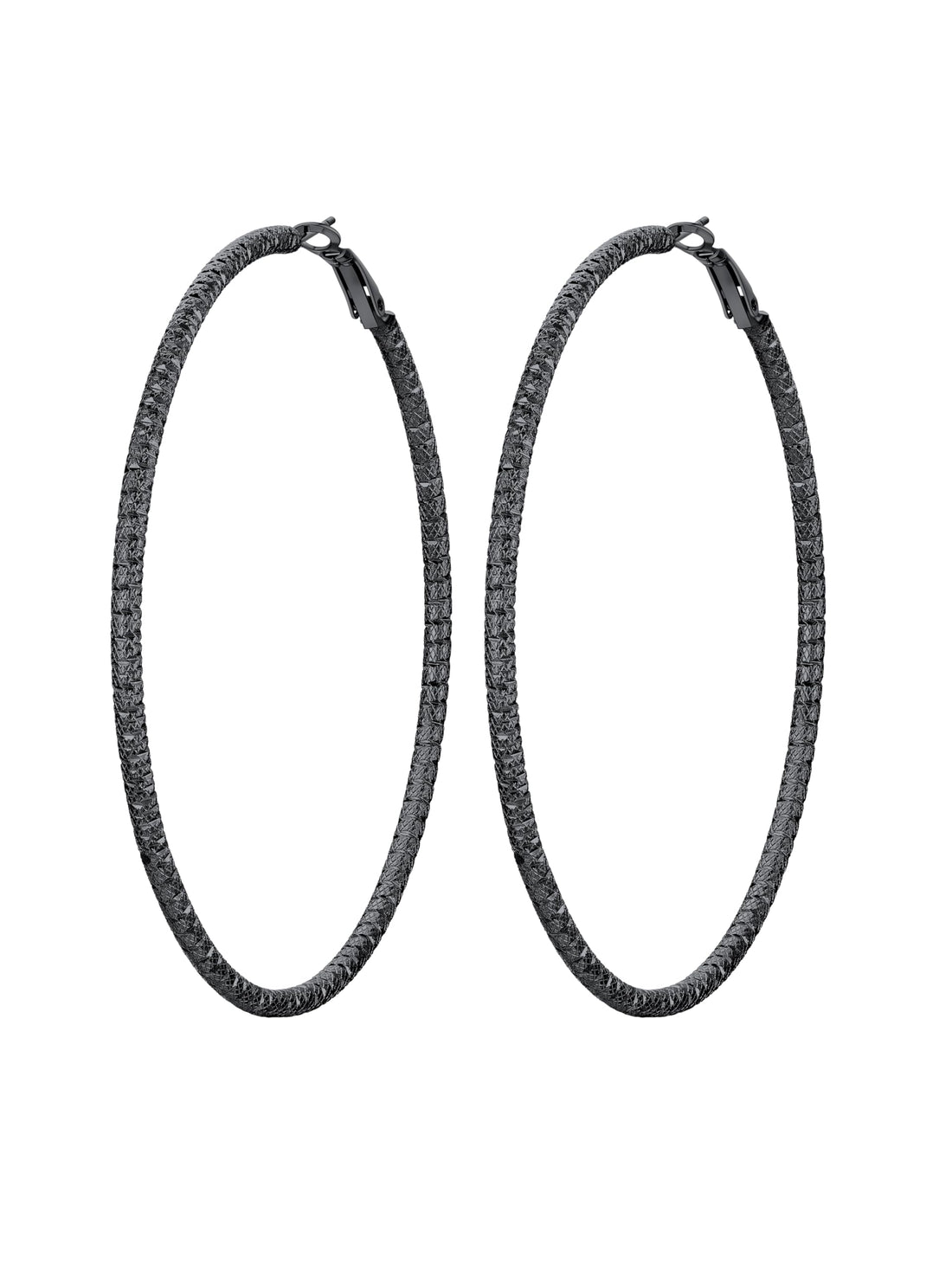 Oversized Black Hoop Earrings