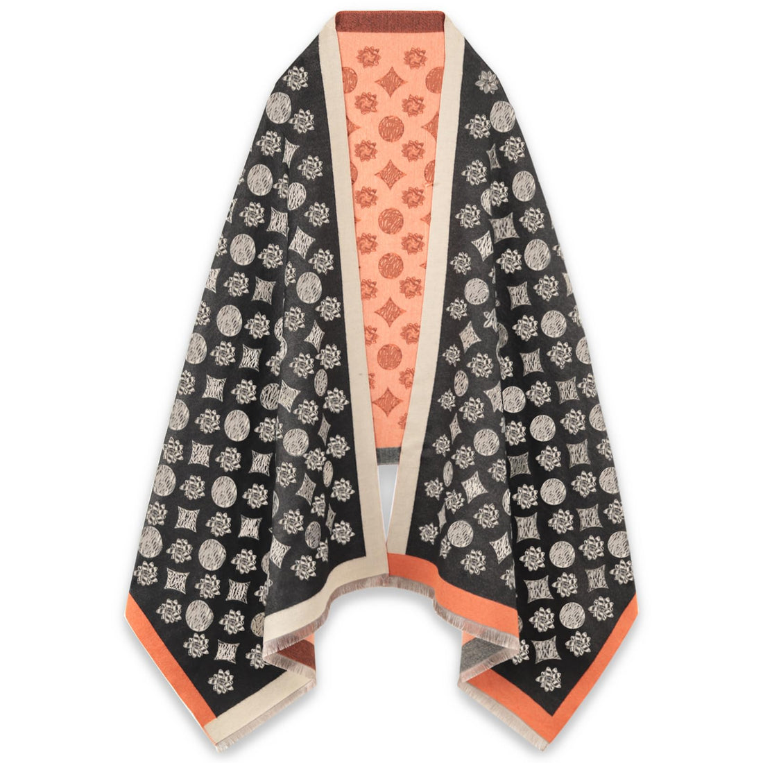 Silky Pashmina Poncho Wrap