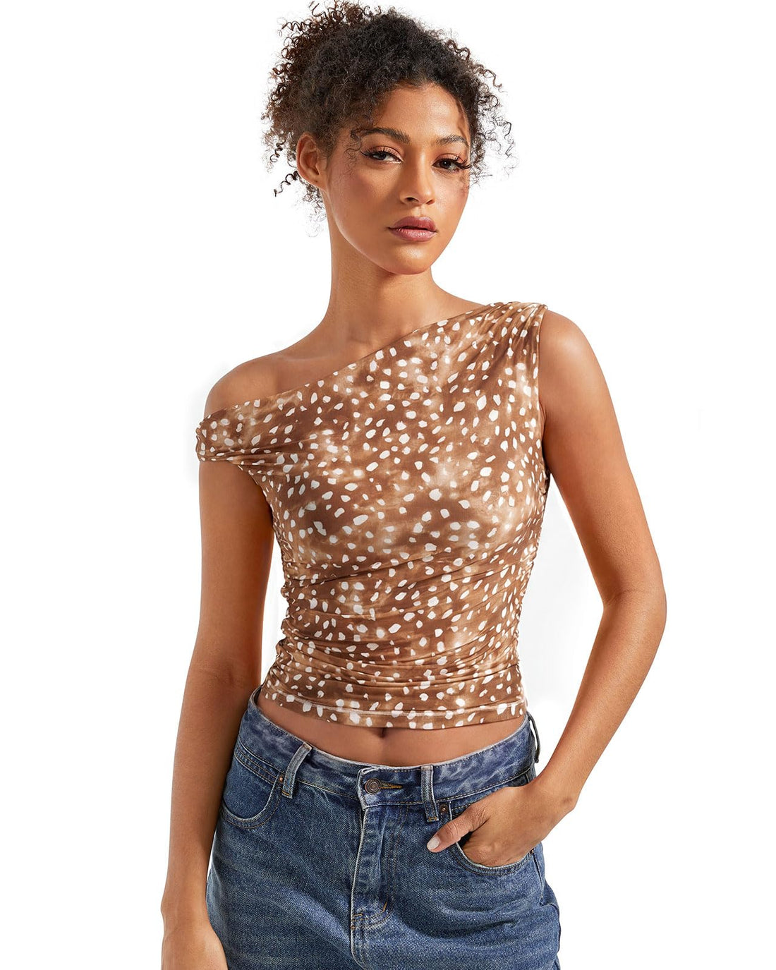 Off-Shoulder Sleeveless Crop Top