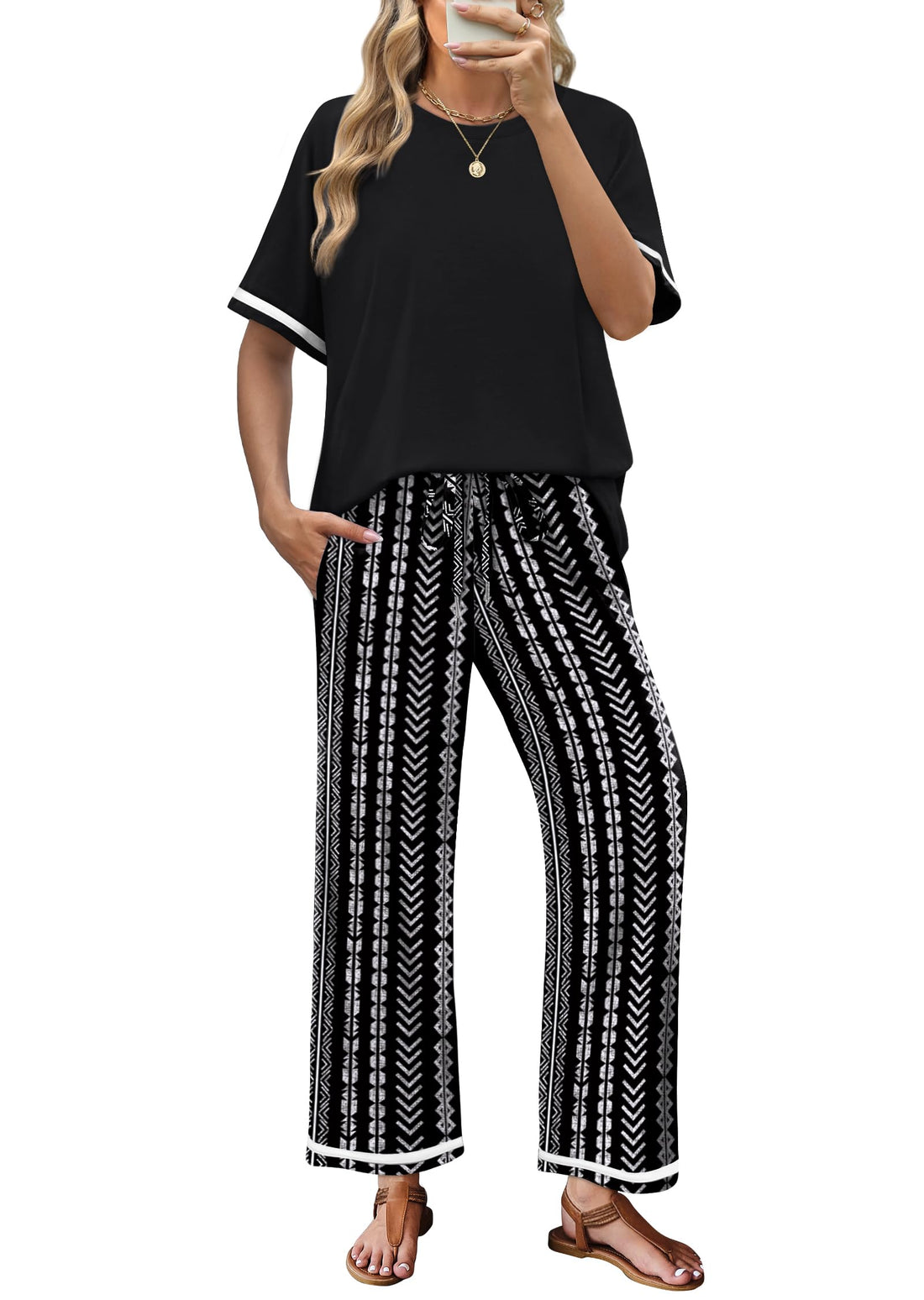 Short-Sleeve Two-Piece Set