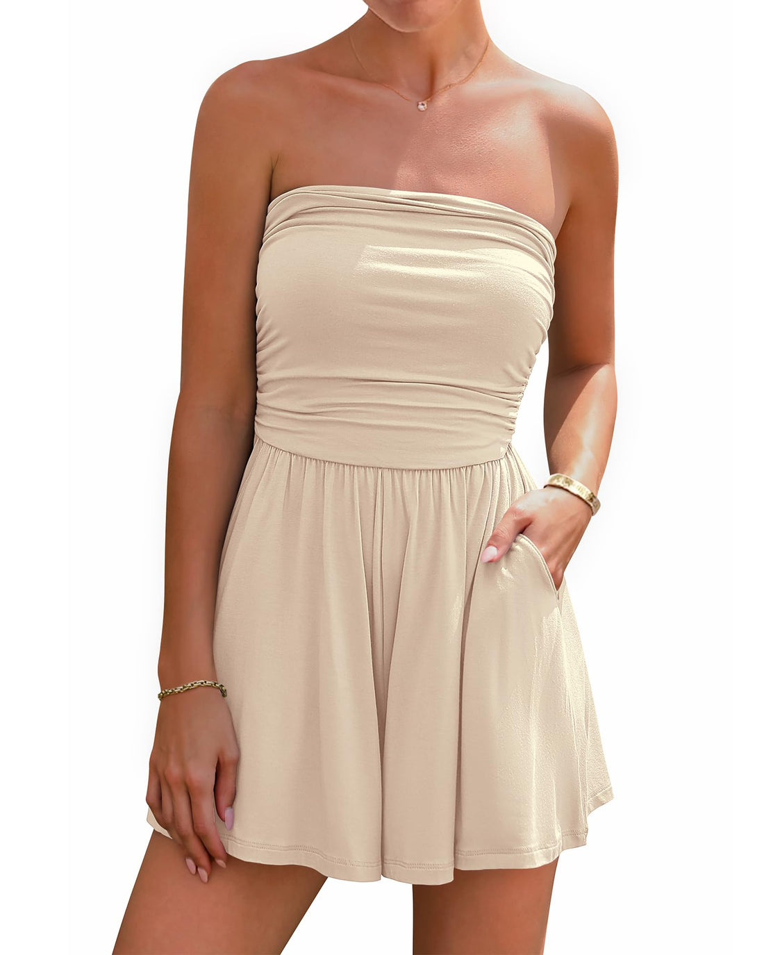Strapless Tube Romper