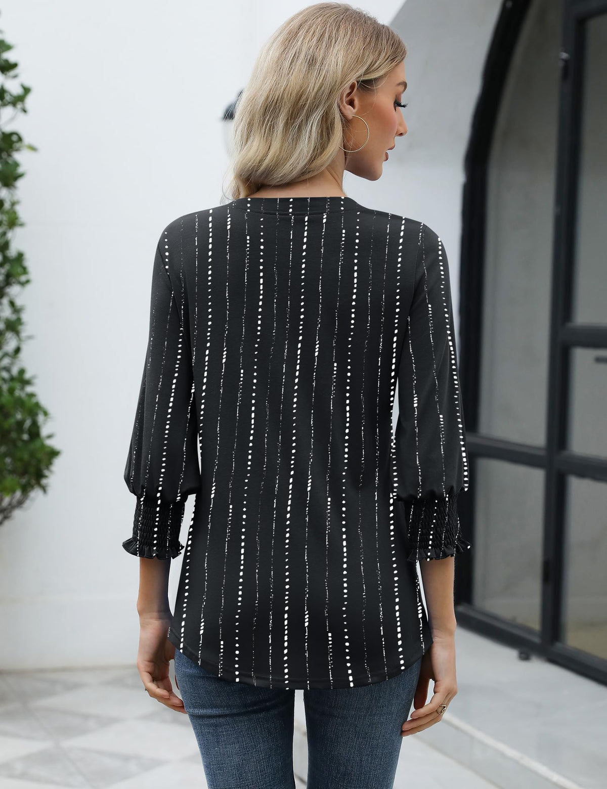 3/4 Sleeve Casual Blouse