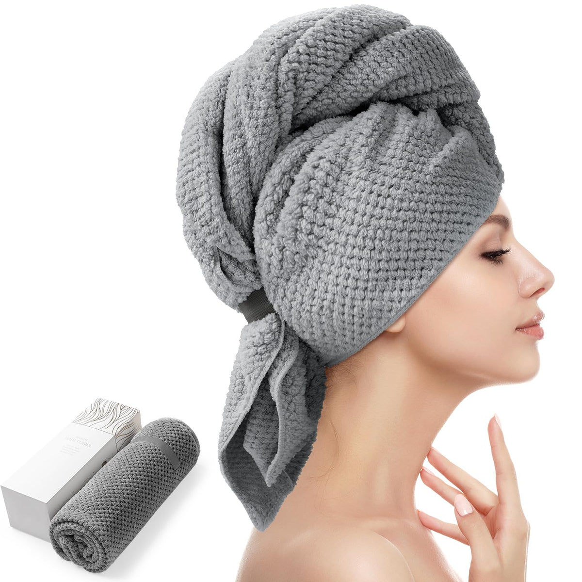 Absorbent Hair Towel Wrap