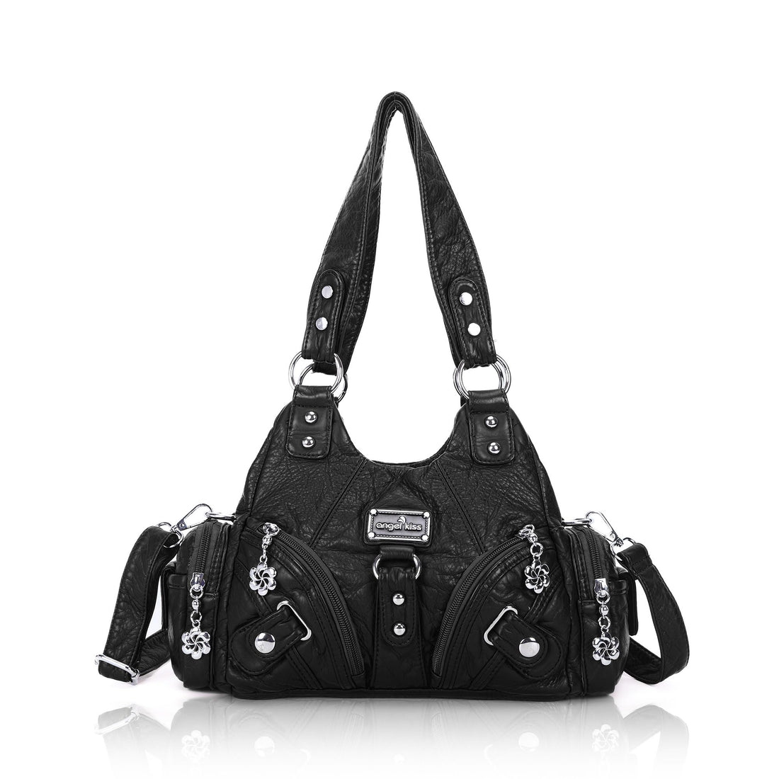 Multi Pocket Vegan Leather Hobo