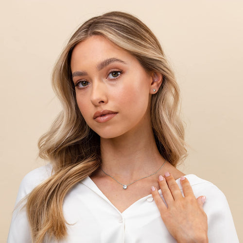 14K Gold-Plated Solitaire Choker