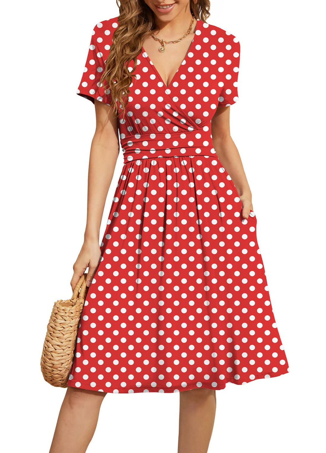 Empire Waist Short-Sleeve Dress