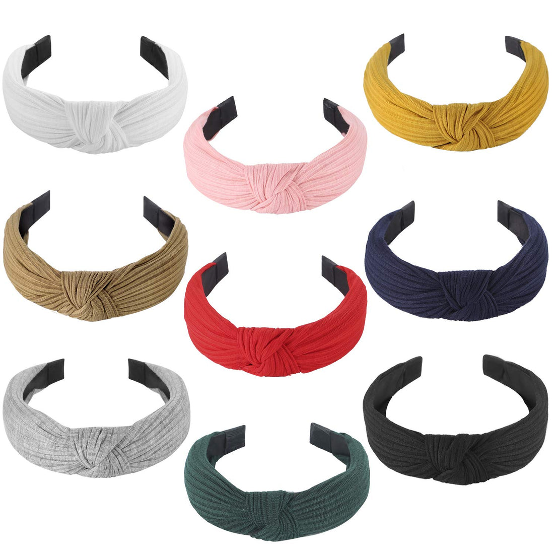Wide Turban Headband (Set of 9)