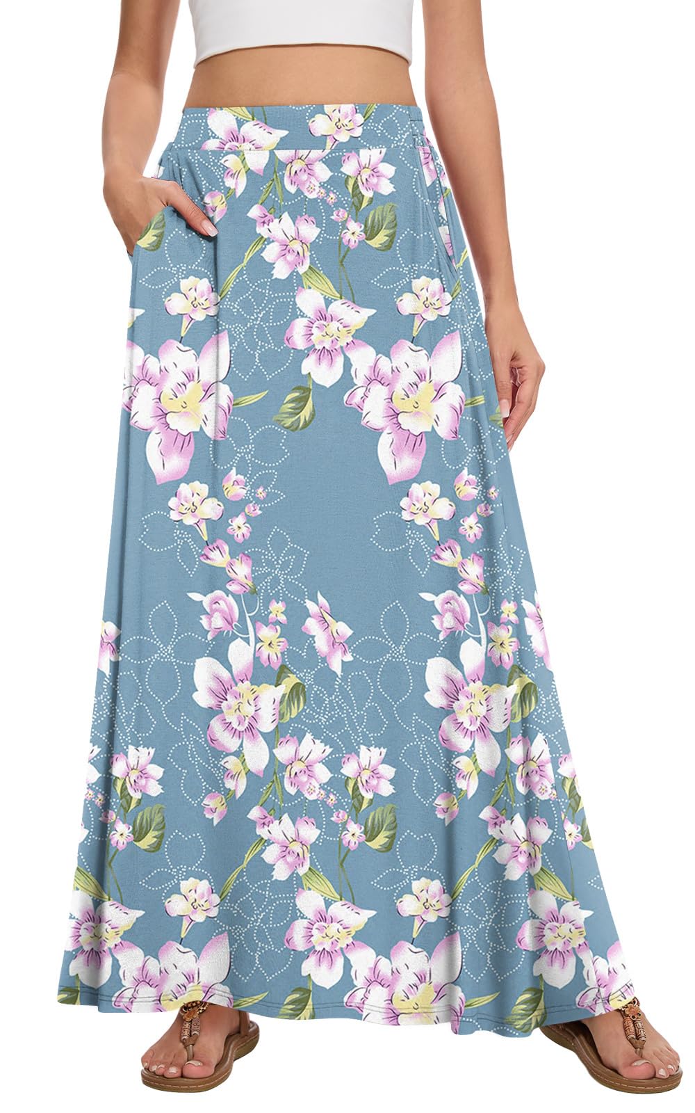 A-Line Flowy Maxi Skirt