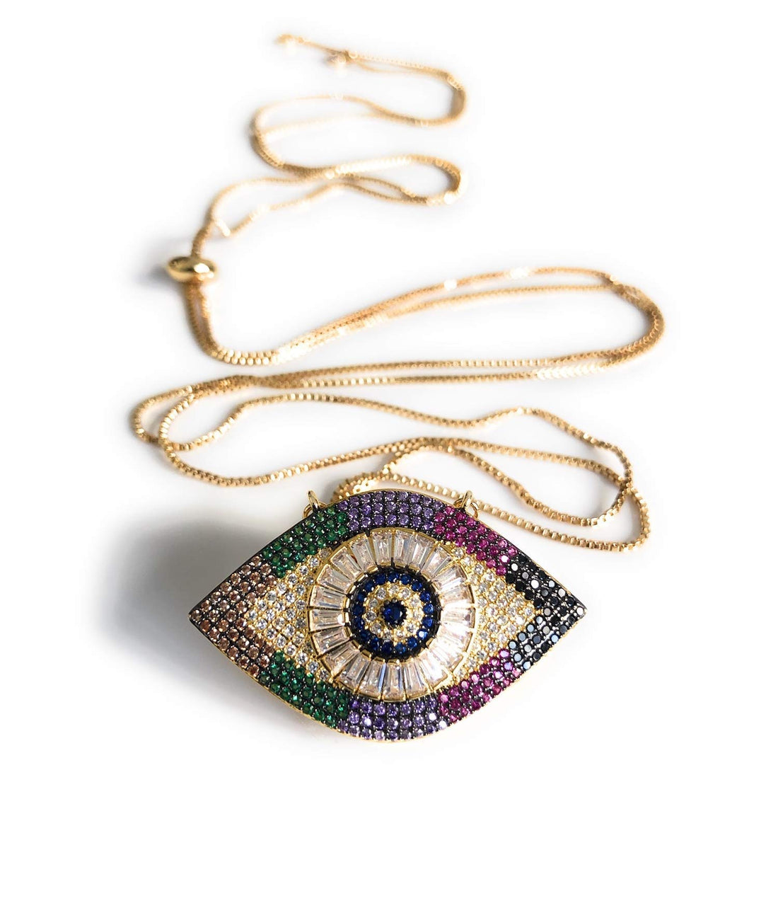 Evil Eye Lariat Necklace