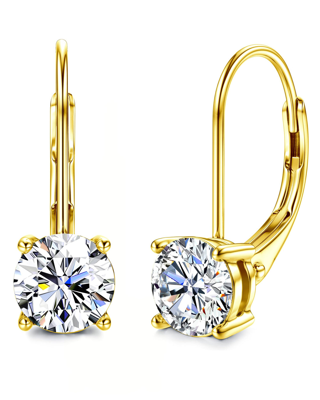 Sterling Silver Moissanite Dangle Earrings