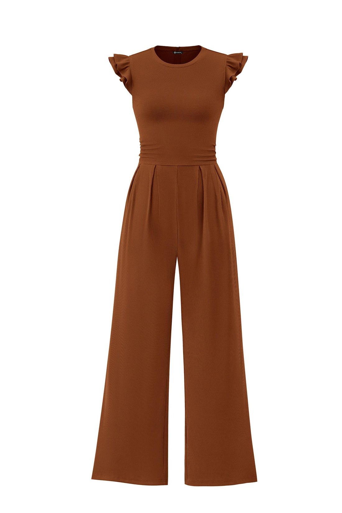 Ribbed Knit Ruffle Romper