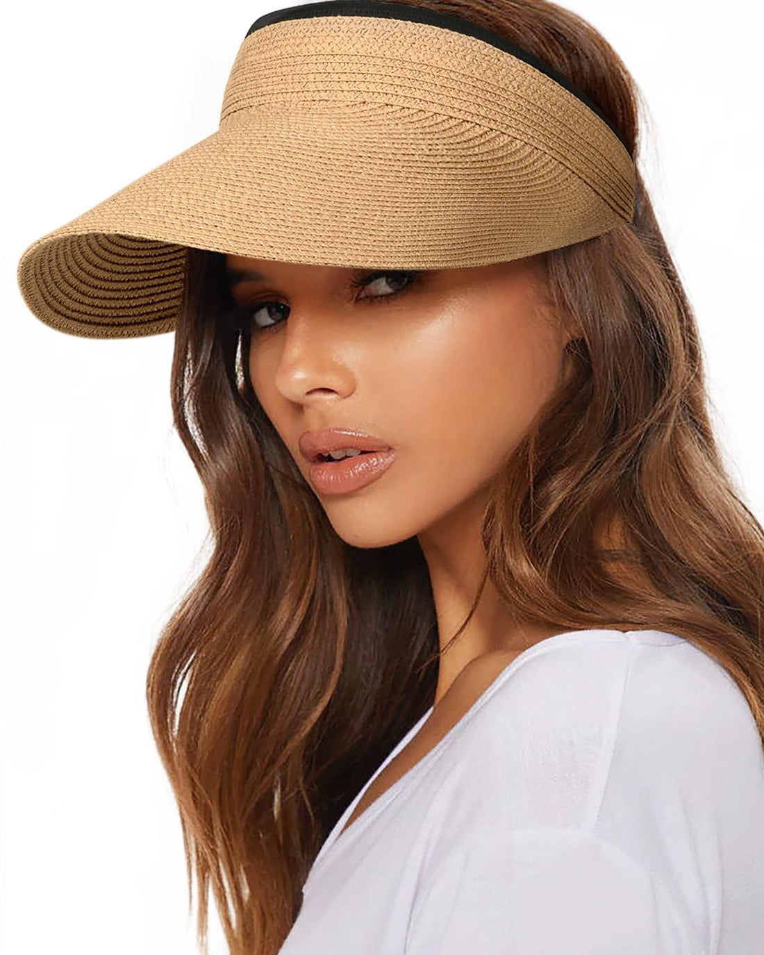 Packable Straw Sun Visor