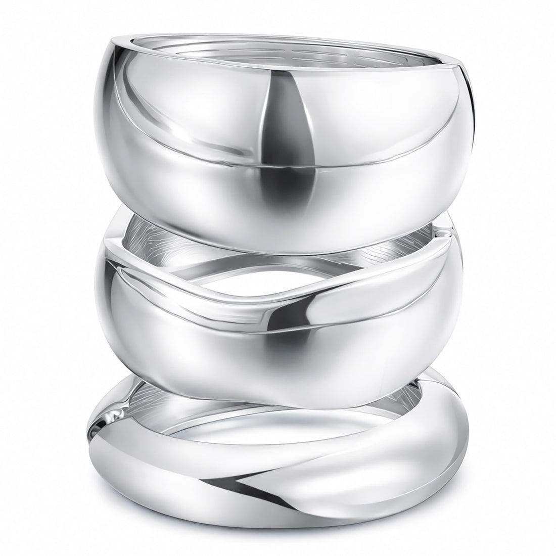 14K Plated Stackable Bangle Set