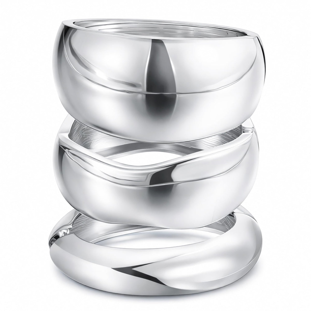 14K Plated Stackable Bangle Set