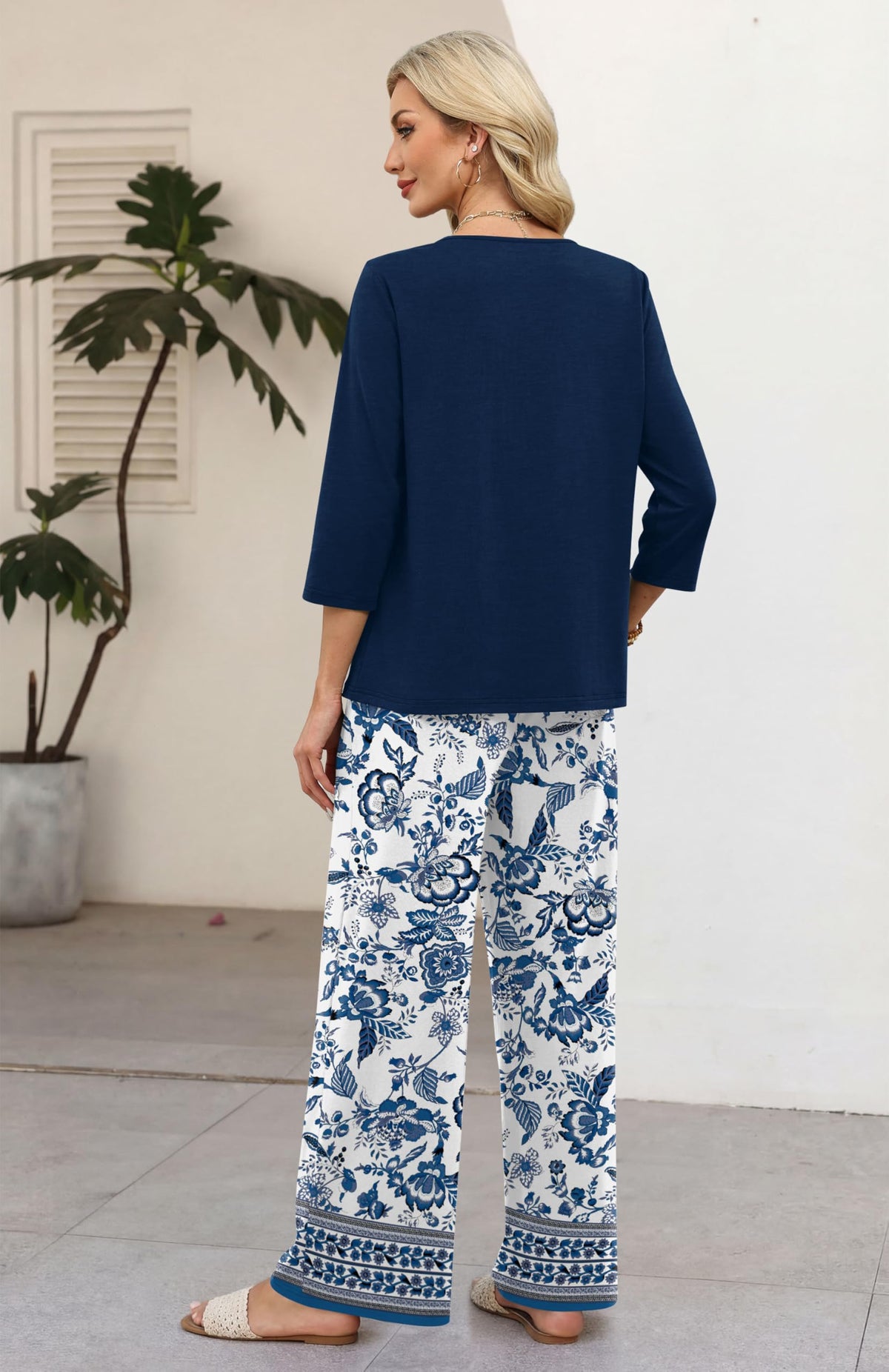 3/4 Sleeve Lounge Set