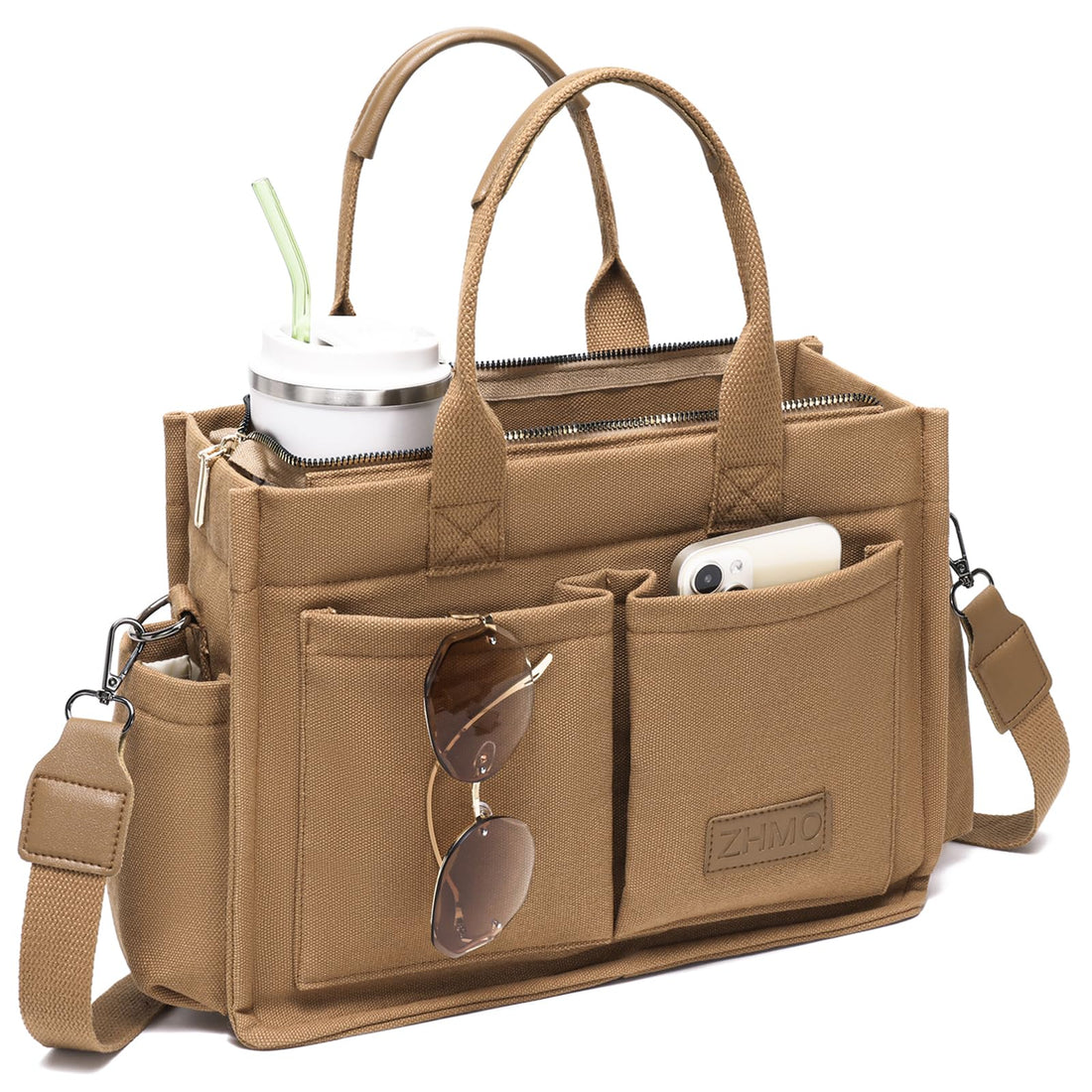 Canvas Crossbody Tote Bag
