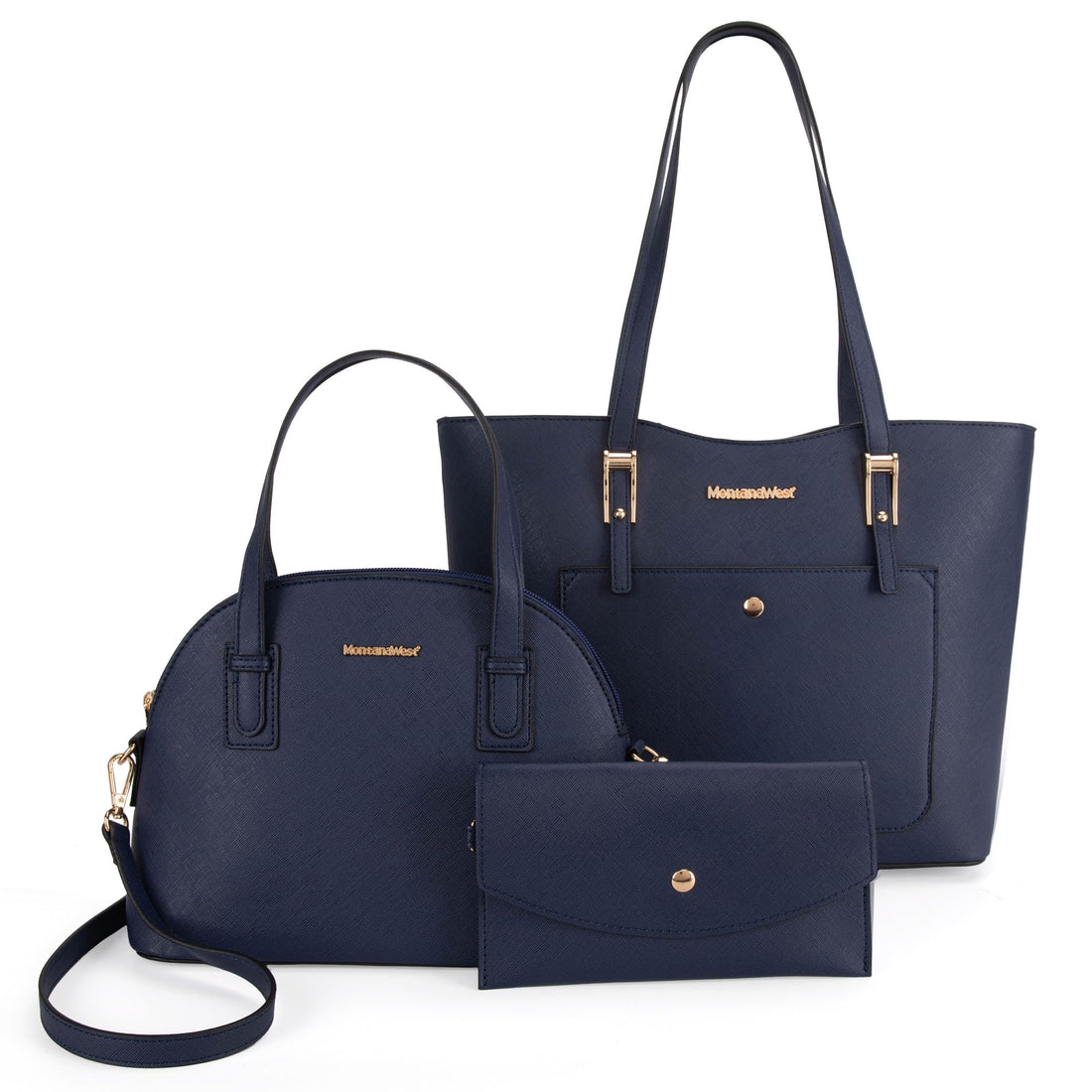 Leather Tote & Wallet Set