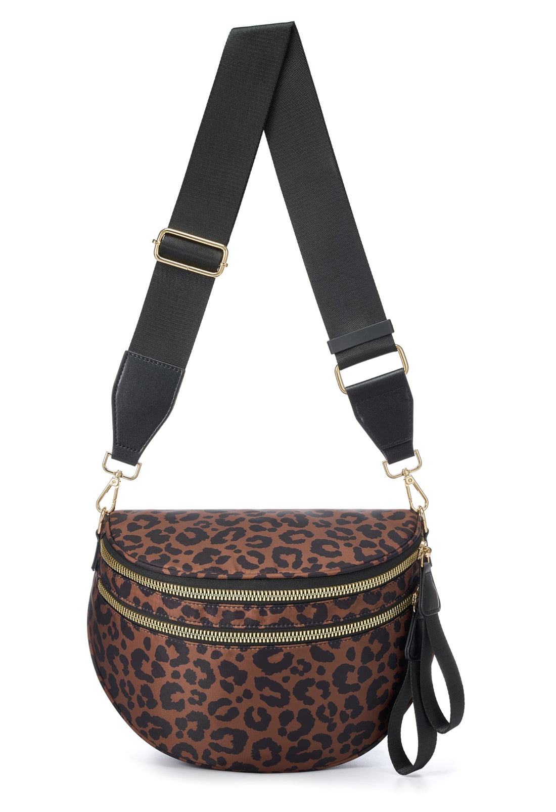 Leopard Nylon Crossbody Bag