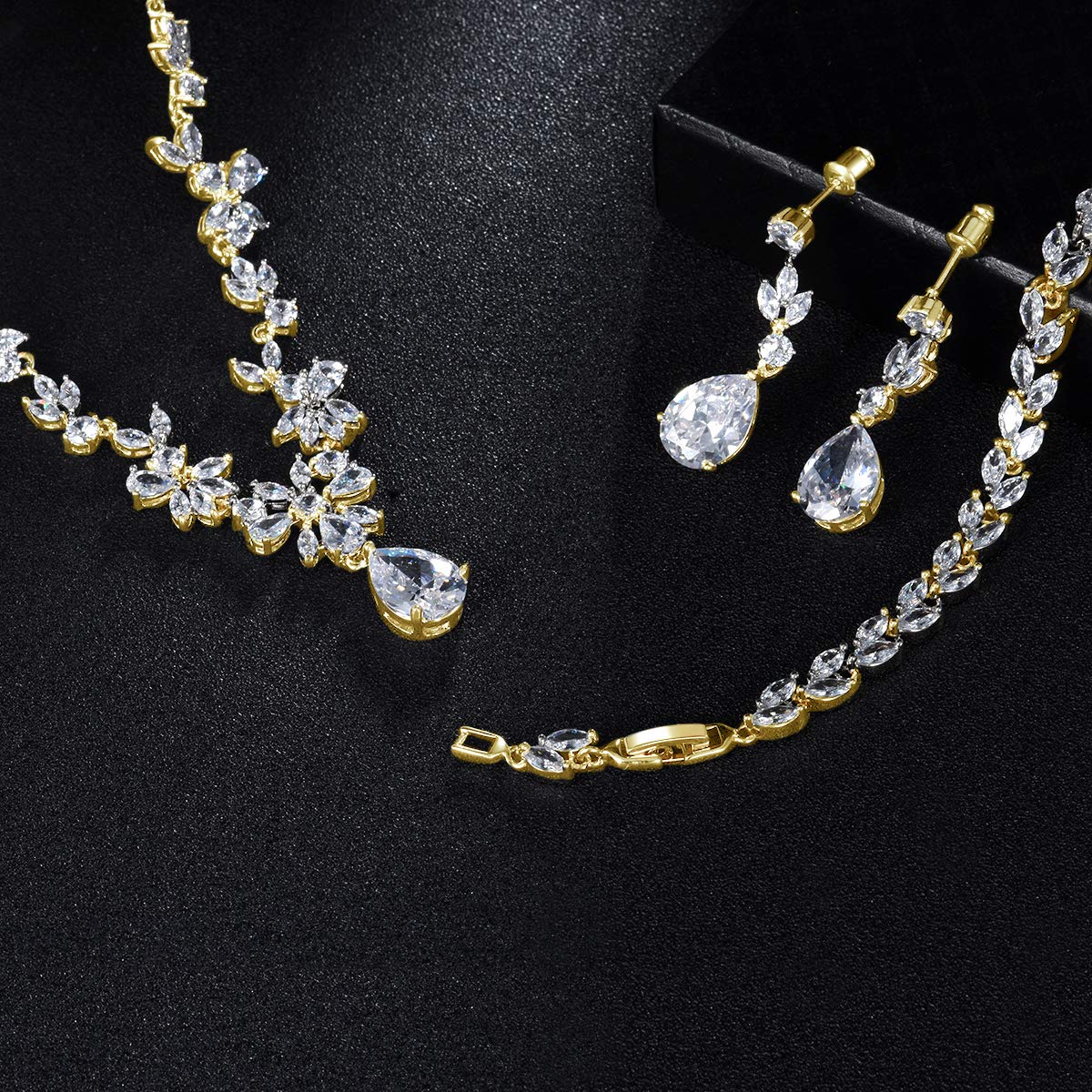 18K Gold-Plated CZ Jewelry Set